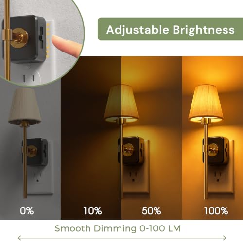 Image of L LOHAS LED Night Lights Plug into Wall, Pleated Fabric Cover Night Light