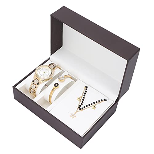 TMISHION Montre Bracelet Élégante Analogique Alliage et Métal pour Femme et Dames (Doré)