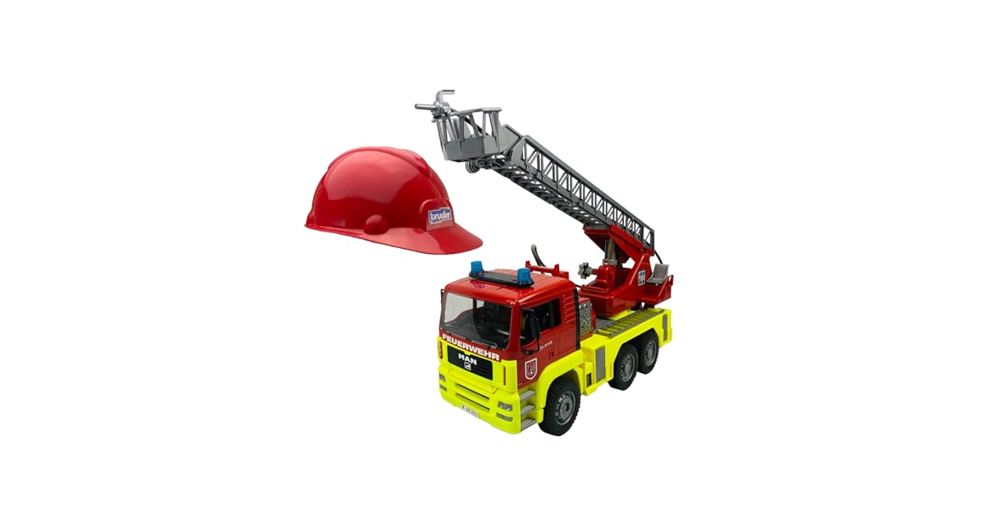 Amazon.co.jp: 01760 ブルーダー MAN 消防車 (ヘルメットセット