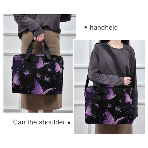 Bolso maletín morado Alaza para laptop 13-15.6 pulg. miniatura 2