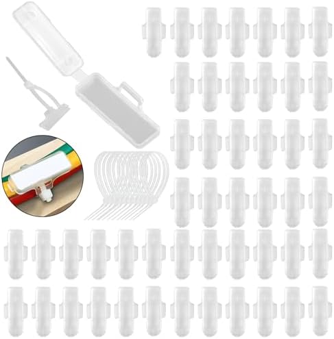 Produktbild von AOZUO 100x Transparente Kabelbeschriftungsetiketten – Wiederverwendbar, Mit Papier, 3x1 Cm, Zur Kennzeichnung Von Kabeln & Drähten