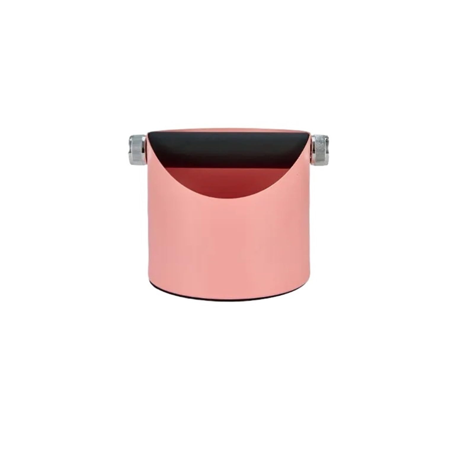 Espresso-Edelstahl-Klopfbox, Kaffeezubehör mit abnehmbarem Klopfstangenstoß, rutschfeste Basis(Pink)