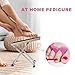 Pedicure Foot Rest, Adjustable Foot Stand with Non-Slip, Toe Separator - Easy at Home, No More Bending or Stretching, Beauty Pedicure Kit (Black)