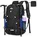 RAINSMORE Wanderrucksack Herren Damen 40L Wasserdichter Rucksack Groß Faltbarer Trekkingrucksack Leicht Reiserucksack Für Klettern Bergsteigen Reisen Schwarz