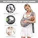Baby Carrier & Wraps - Soft Adjustable Ring Sling for Newborns & Infants, Breathable Multi-Functional Sling for Mom & Dad Support, Babies Under 36lbs - Grey