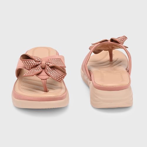 Image of Centrino Women's Sandals | Stylish Slip-On Sandals for Ladies | Durable Soft Cushioned Footbed for Comfort | Elegant & Trendy Design | Lightweight Daily And Casual Use Flip Flops (9343)