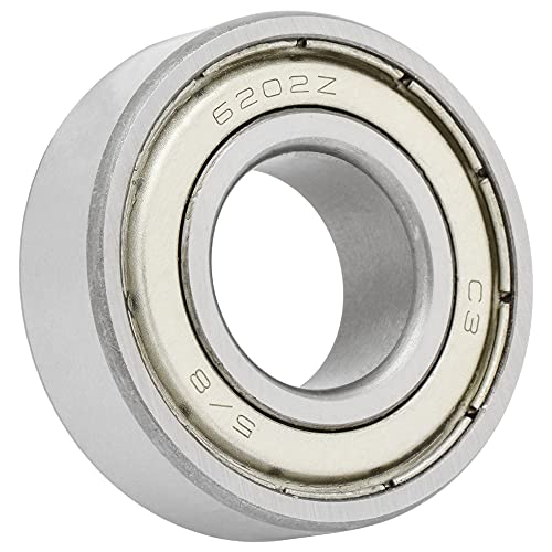 [2-Pack] 6202-Zz 5/8 - Deep Groove Radial Ball Bearing 0.625 In X 1.378 In X 0.4331 In (Id X Od X Width) | 15.875 Mm X 35 Mm X 11 Mm (Id X Od X Width) #TOP1