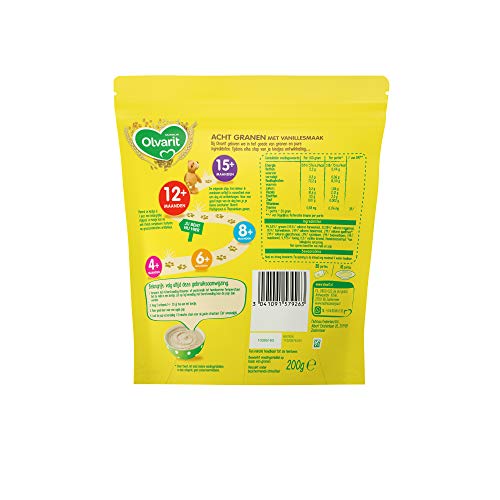 Olvarit Acht Granen Vanille 12+ maanden - pap - 5x 200 gram - babyvoeding - Image 3