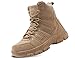 5.AA B811 Stivali Uomo Donna Impermeabili Trekking Outdoor Scarpe Piatto Caviglia Stivaletti Giallo deserto 44 EU