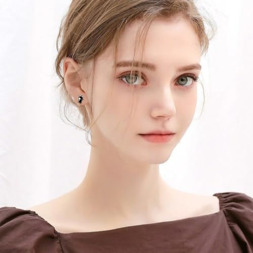 Image of NEWITIN 100 Pairs Colorful Cute Earrings for Girls Sensitive Ears Hypoallergenic Girl Stud Earrings Set Stainless Steel Cartoon Stud for Girls and Women