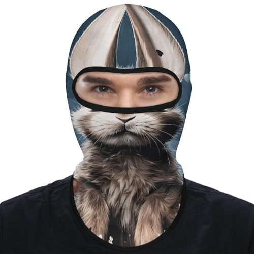 Balaclava para Hombres y Mujeres, Máscara de Esquí con Forma de Corazón y Conejo, Cubreboca Integral para Ciclismo miniatura 1