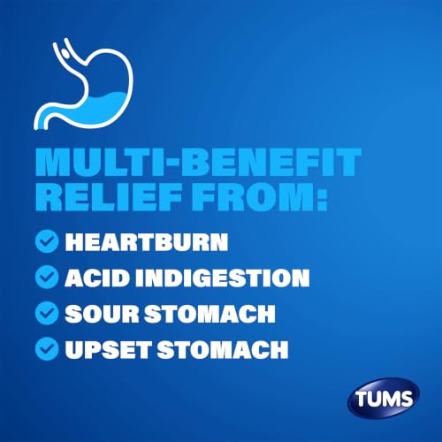 Image of TUMS Antacid Chewable Tablets, Assorted Fruit, 24 Count Roll, 3 Pack