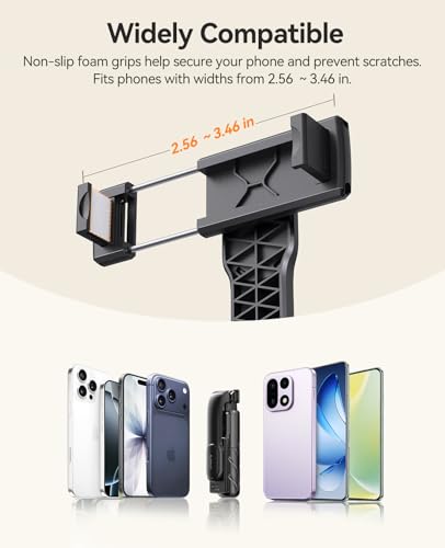 ORICO Aluminum Portable Selfie Stick Tripod, 26'' Mini Tripod for iPhone, Extendable Stand with Detachable Wireless Remote & 360° Rotating Phone Holder – Ideal for Content Creators, Vloggers, Travel — view 6