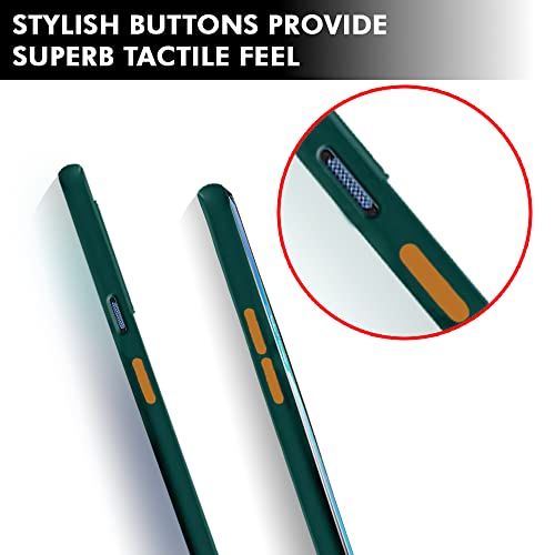 Image of TheGiftKart Translucent Hybrid Back Case Cover for OnePlus Nord 2T 5G | Smoked Matte Back | 360 Degree Protection | Protective Hard Back Case Cover for OnePlus Nord 2T 5G (PC, TPU | Green Bumper)