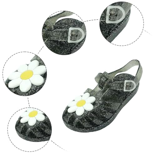 IWIHMIV Toddler Girls Sandals Closed Toe Water Beach Summer Shoes Soft Rubber Sole Dress Princess Flat Sandals2