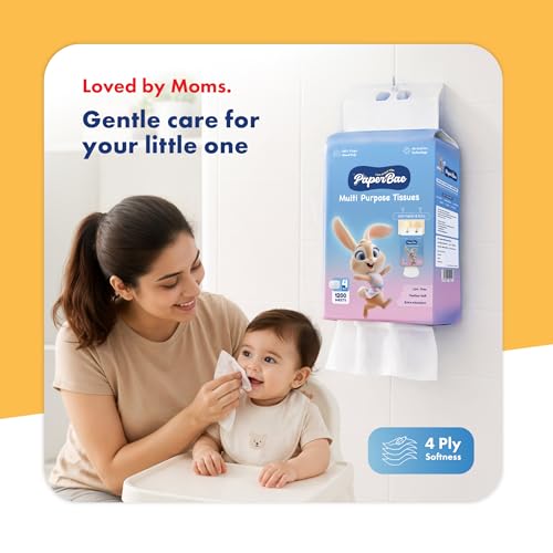 Image of Imported 4 Ply Hanging Multipurpose Facial Tissues, 300 Pulls, 1200 Sheets, Hang & Pull, Super Soft, Hygienic & Tough, Pack of 1