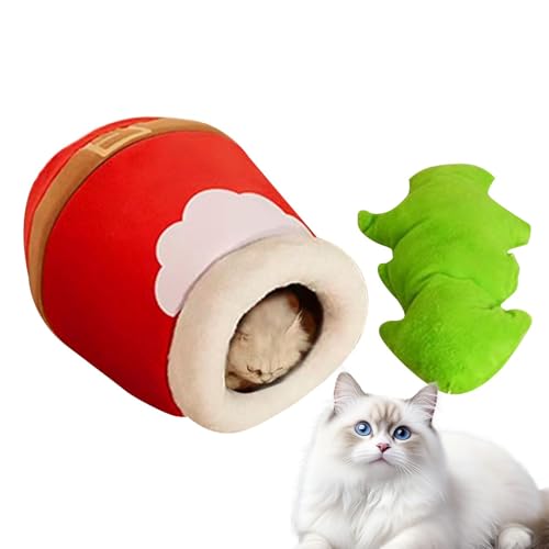 Christmas Cat Bed Cave, Pet House For Cats, Cat Beds For Indoor Cats, Christmas Cat House, Warm Cat Tent, Cat Nest For Pets, Cozy Cat House, Comfortable Cat Bed, Indoor Cat House, Christmas C