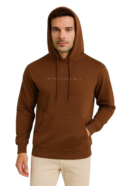 Men's Cotton Rich Winter Wear Classic Crew Neck/Hooded Sweatshirt (Slim Fit)-picture-47