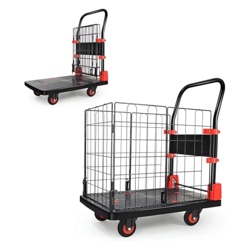 Carretilla plegable con jaula removible y ruedas 28.5" miniatura 3
