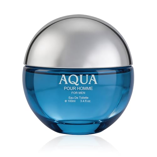 Image of AFLUXE Bavarian Aqua Eau de Parfum for Men, Fresh Aquatic Woody Cologne with Mandarin, Cedarwood Notes, Long Lasting Masculine Fragrance, 3.4 Fl Oz (100ml)