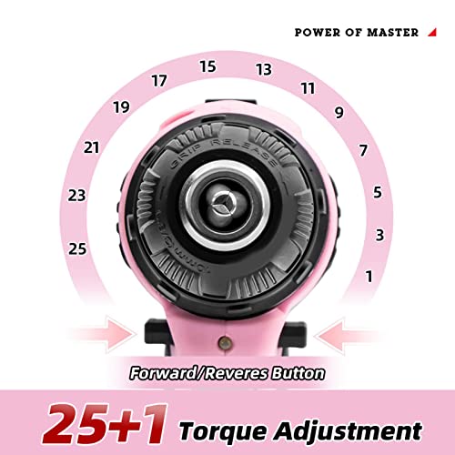 Haofy Akkuschrauber, Wiederaufladbare 12 V Bohrmaschine mit Ladegerät, Kompaktes Bohrschrauber Set mit Werkzeug… – Bild 6