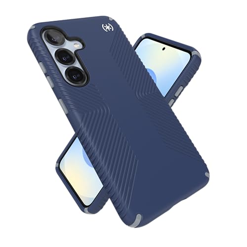 Image of Speck Samsung Galaxy S25 Case - Magnet Case, 13-Foot Drop Protection, No-Slip Grips, Raised Bezel, Enhanced Buttons - Presidio 2 Grip (Coastal Blue /Dust Grey)