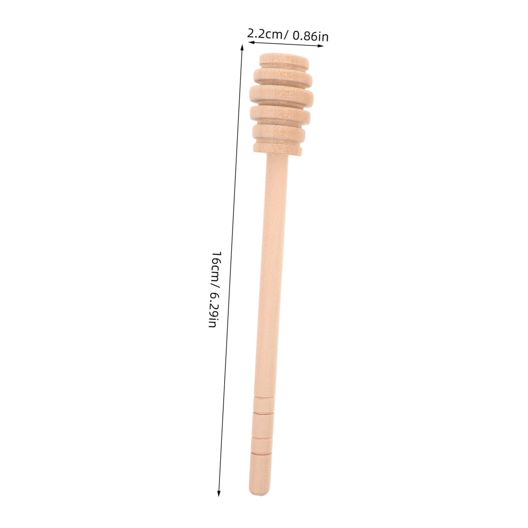 ABOOFAN 4Pcs Wooden Honey Stirring Sticks Long Handle Honey Dipper for Honey Syrup and Jam Space Saving Storage for Kitchen Use