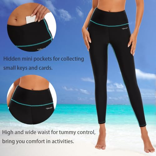 Image of Ubestyle UPF 50+ High Waist Women's Swim Pants Swim Leggings Swimming Tights Rash Guard Pants Sun Protective