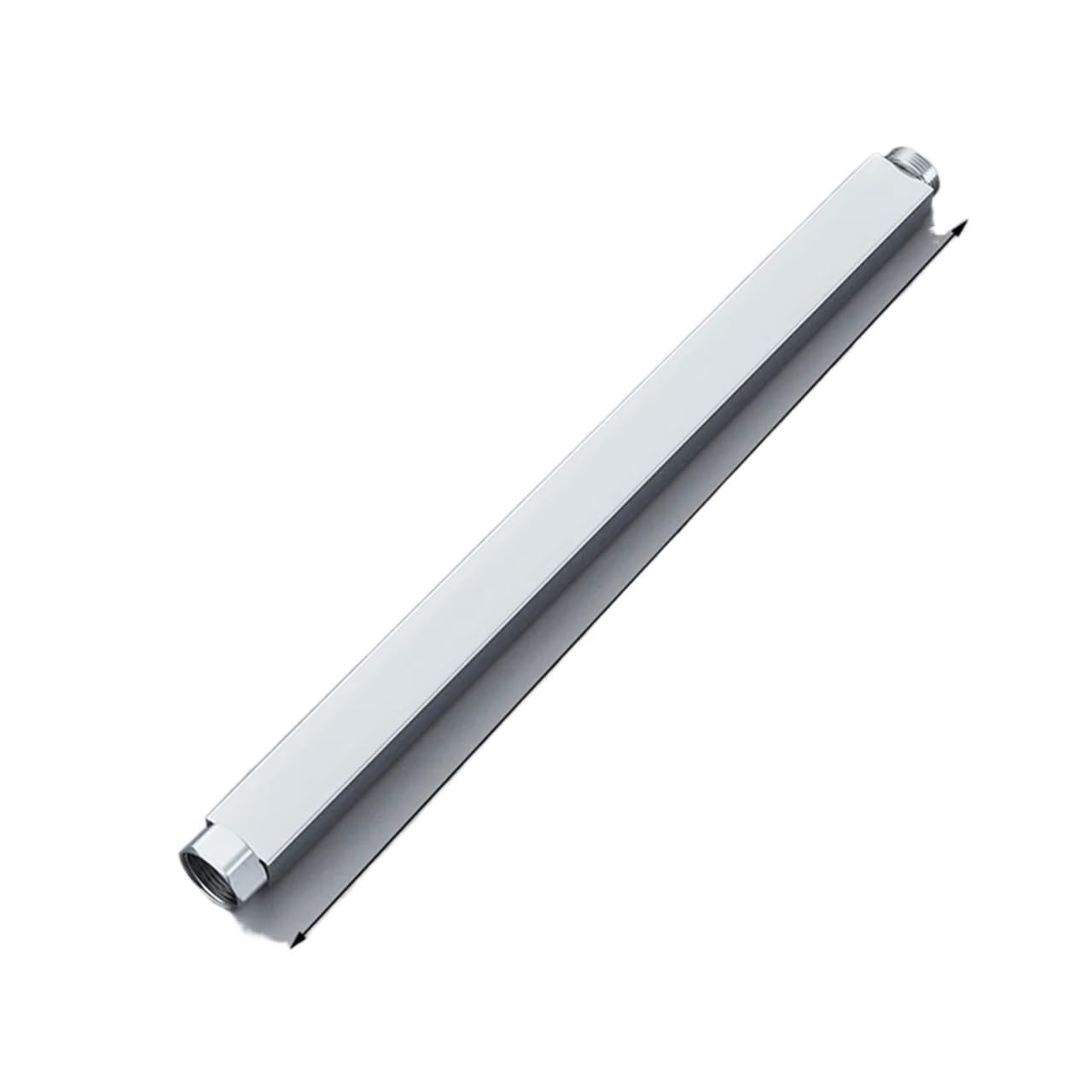 WOMELF 40CM Square Extension Tube for Shower Faucet Extra Extend Tube Black White Color Universal Interface Extend Tubes (Size : Chrome-40CM)