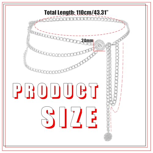 Eigso Metal Waist Belt for Women Western Jeans Belts for Woman Wrap Waists Chains Dress4