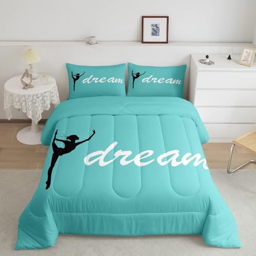 Image of Feelyou Gymnastics Comforter Set Toddler Size Bedding Set for Women