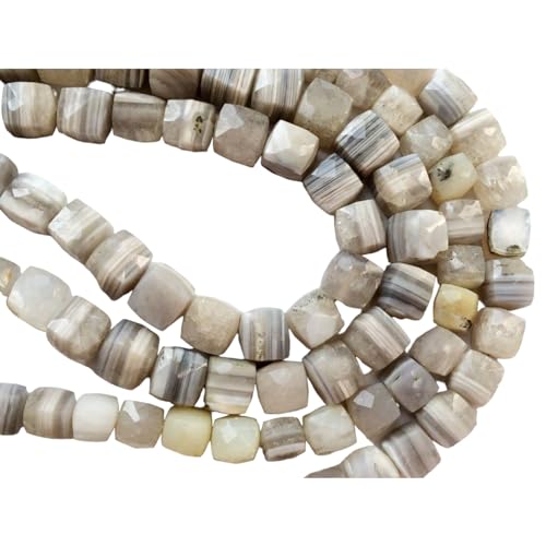 Perles à facettes Boulder Opal Cube 7-8mm perles de boîte opale boulder pour création de collier