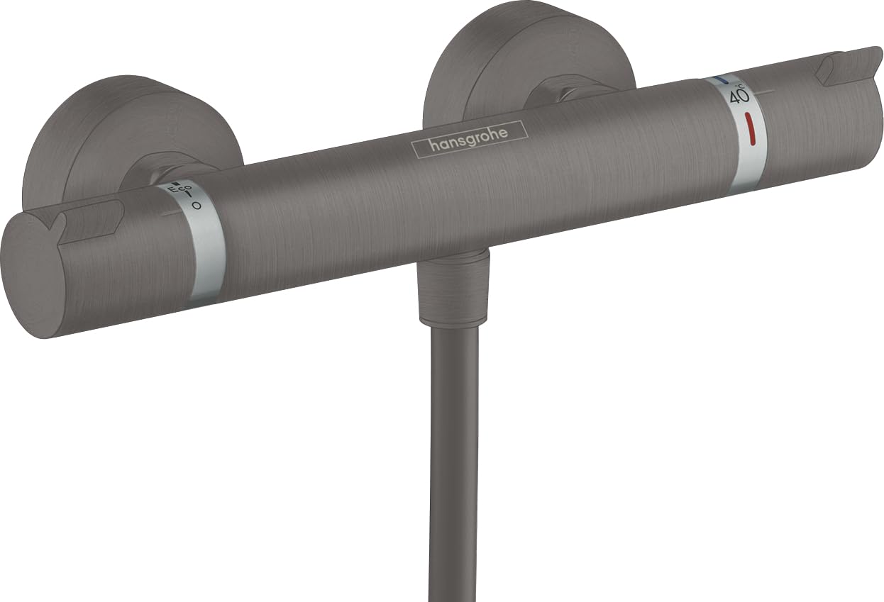 hansgrohe Ecostat Comfort Aufputz Duschthermostat,für 1 Funktion, Brushed Black Chrome