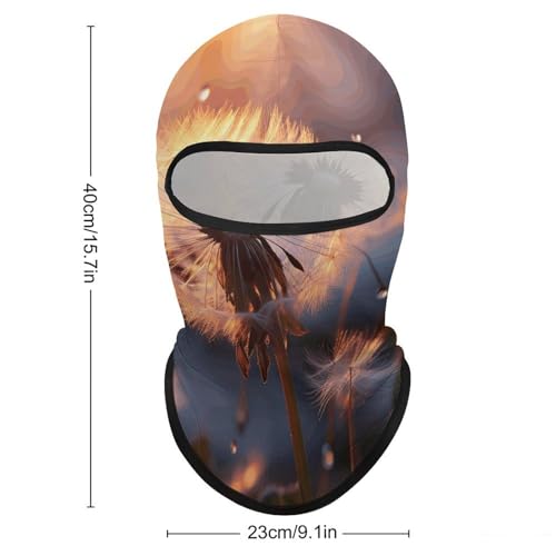 Máscara facial Dandelion Flower para hombre y mujer, protección solar, transpirable, cubre todo el rostro y cuello para senderismo, ciclismo, running y conducción miniatura 2