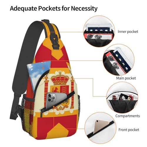 Bolso Pequeño Bandolera para Senderismo con Diseño de Bandera Española miniatura 4
