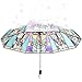 Automatic Umbrella – Stained Glass Wind Proof for Girls, Umbrellas with UV Protection, Fashion Accessories for Women, Birthday, Beach, Vacation, Travel, Outdoor Walking, and Camping, 39.37x21.26 Inch