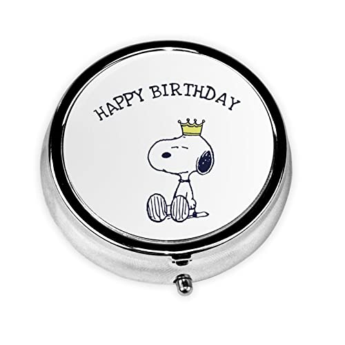 白黒花柄ミゲル犬 アニメキャラクター グッズ 人気 ピルケース 薬ケース 丸型 3段分割 円形 薬入れ 錠剤ケース 習慣薬箱 サプリメントケース サプリケース 軽量 耐久性 飲み忘れ防止 携帯型 コンパクト