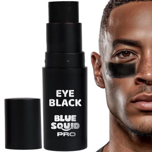 Blue Squid PRO Eye Black Anti Glare Sports Stick for Football Baseball Accessories Softball Stuff Black Face Paint Stick - Waterproof Body Paint Baseball Softball Hypoallergenic Non-Toxic 2 pack