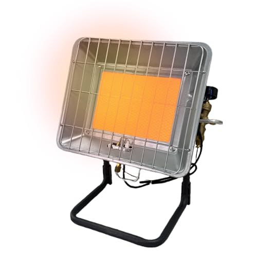 Climative Gasheizstrahler 4 5 kW mit Piezo Zünder heizstrahler terrasse heizstrahler outdoor inkl. Druckregler Schlauch Halterung für gasflasche terrassenstrahler gas sparsam heizung außen