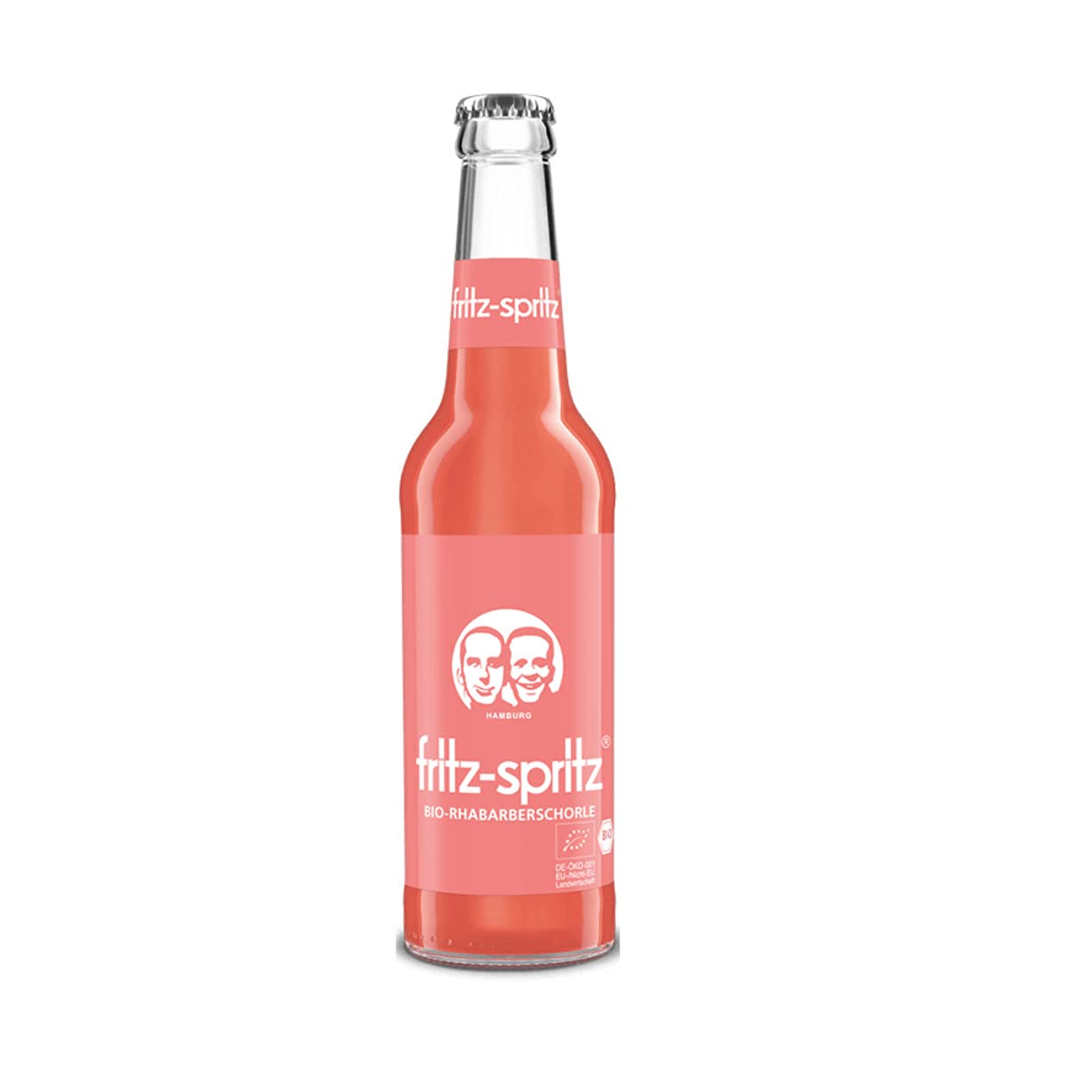 fritz-spritz Bio-Rhabarberschorle 10 Flaschen je 0,33l incl Mehrweg Pfand