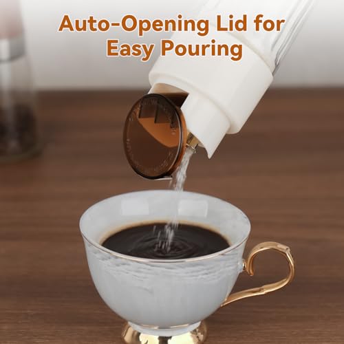 NiHome 16.9 OZ Sugar Dispenser with Automatic Pouring Switch for Home, Kitchen, Coffee Station, Large Capacity Glass Jar for Sugar, Coffee Creamer, Salt, Food-Grade Glass with Anti-Slip Ribbed Design by NiHome - Image 2