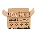 40 Lbs Fatwood Fire Starter Sticks, 100% Natural Pine Kindling Wood, Pine Firewood Firestarter for Campfire, Stove, Fireplace, Bonfires, Grill, Long-Lasting, Quick Ignition (40 LBS)