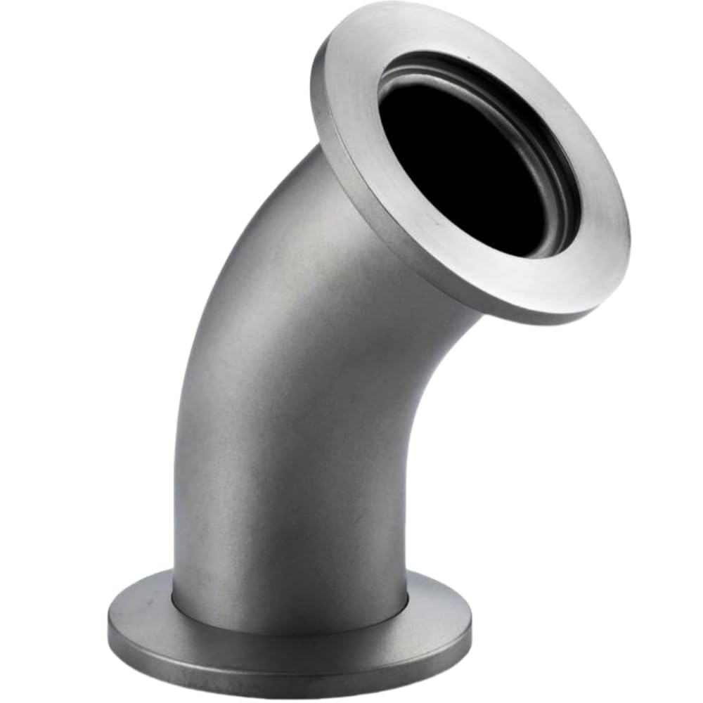 Accesorios de vacío de codo de acero inoxidable 304 de 45°, conector rápido de brida ISO-KF para aplicaciones de vacío ultra alto, duradero y fiable