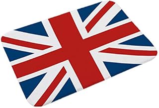 BESTOYARD Front Door Mats Non-slip Indoor Outdoor Entry Way Doormat Union Jack Pattern for Kitchen Living Room Hallway Bathroom 38x58cm