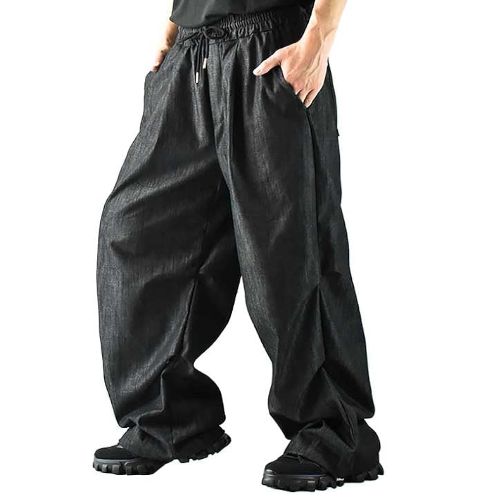【新品タグ付き‼️】ワイドデニムパンツ　ワイドイージーパンツ　ウエストゴム　薄手 GeeRA ジーンズ デニム デニムパンツ 「S-XLサイズ展開」きれい