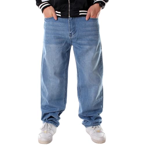XYGJZ Men's Baggy Jeans Casual Hip Hop Skateboard Pants Vintage Y2k Oversized Denim Trousers