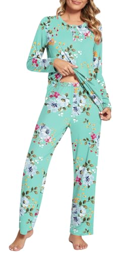 syoss Women's Pajama Sets Long Sleeve Loungewear Sleepwear 2 Piece PJ Sets L-4XL3