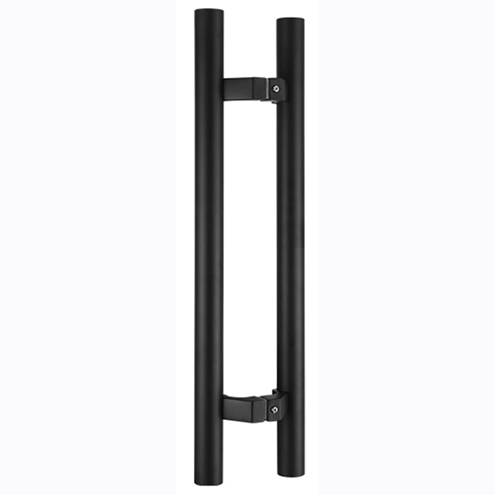 Poignée de porte en verre push-pull noir mat pour douche chic