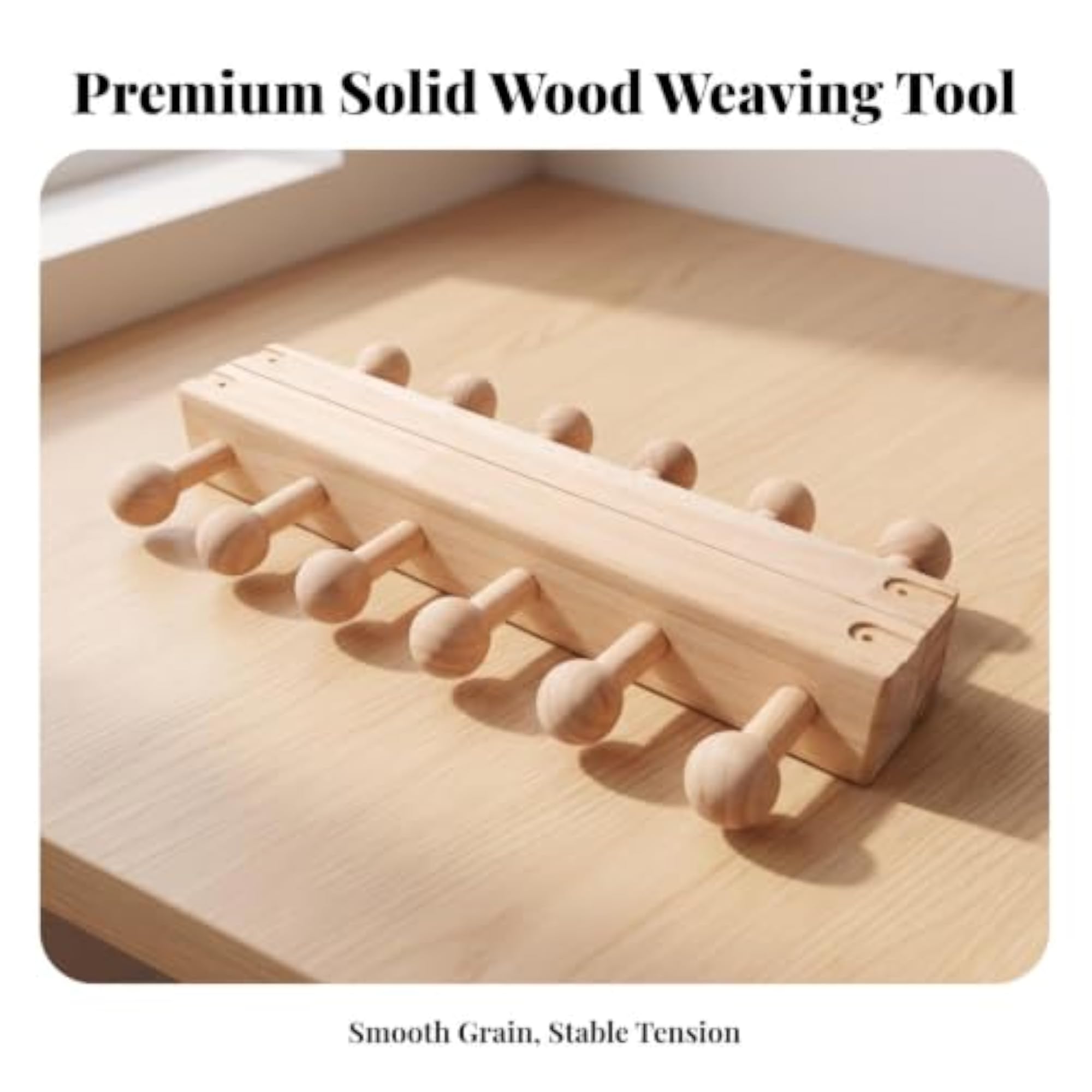 Smooth Wooden Chunky Blanket Loom for Thick Yarn Crafts
