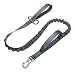 EXCELLENT ELITE SPANKER Tactical Bungee Dog Leash Military Adjustable Dog Leash Quick Release Elastic Leads Rope with 2 Control Handle(Grey